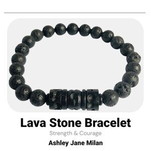 MENS | Gemstone Lava Stone Beaded Bracelet Gift Anniversary Boyfriend Birthday